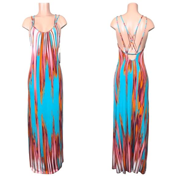 Tart Wynn Maxi Summer Dress Women's Size S Multicolor Spaghetti's Strap $159 - Picture 2 of 7